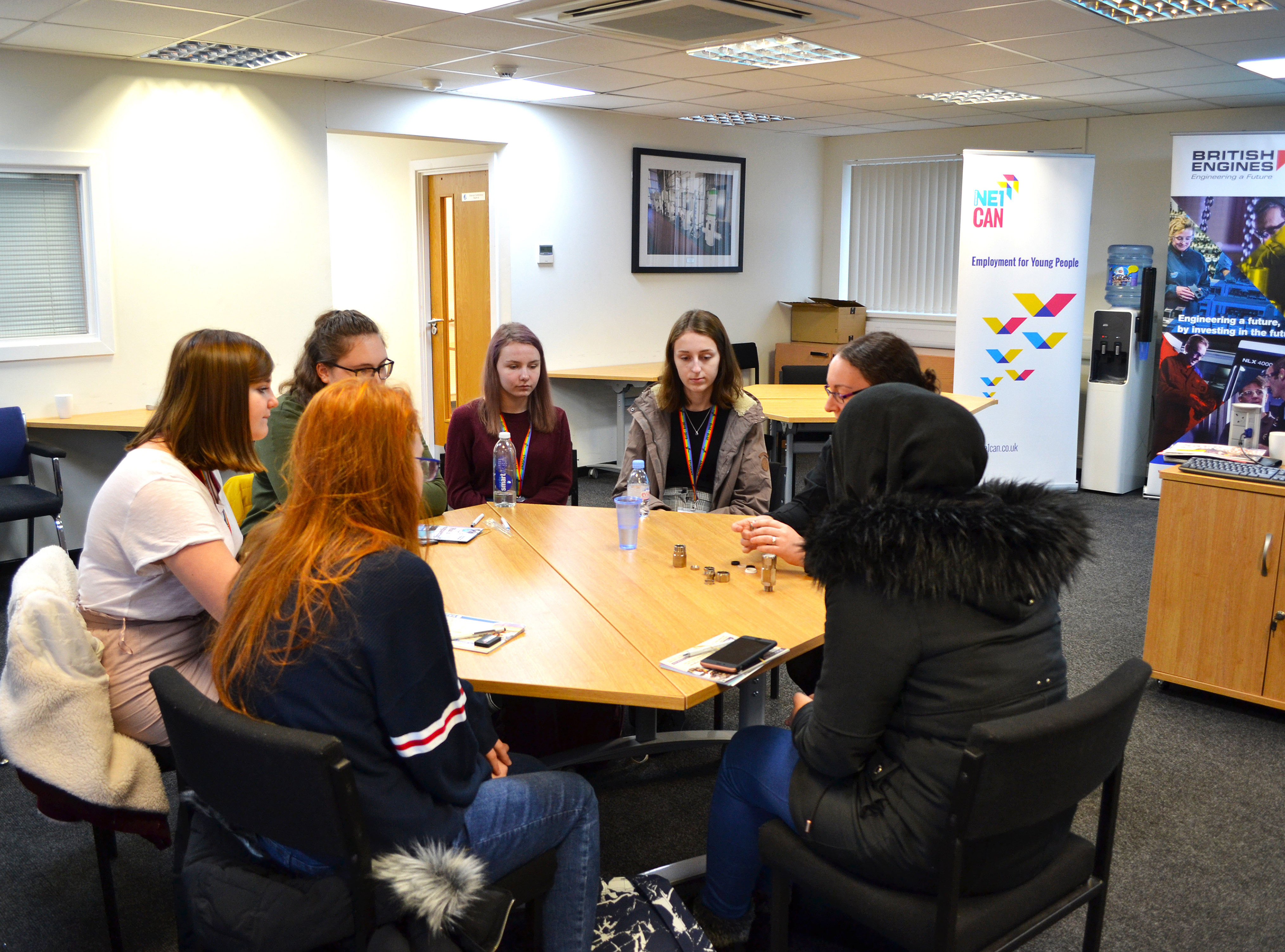 Students at BEL Valves Newcastle for Women in Engineering talk